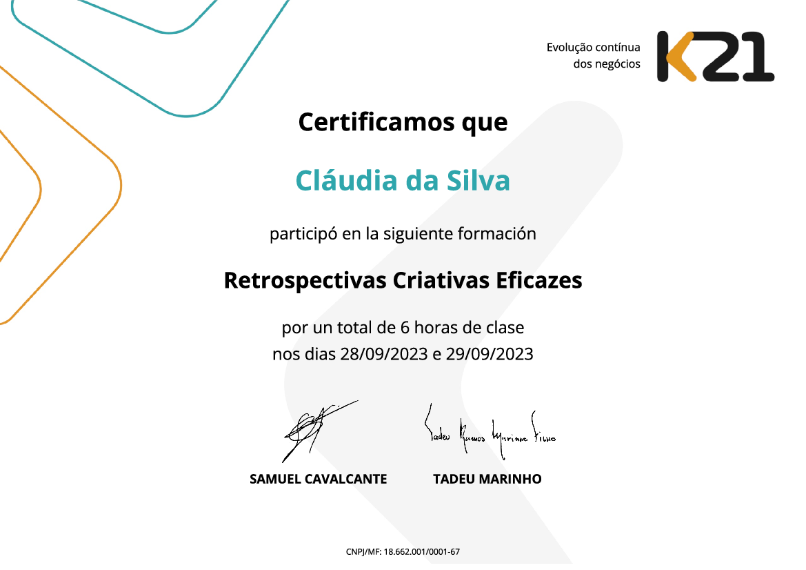 Certificado K21